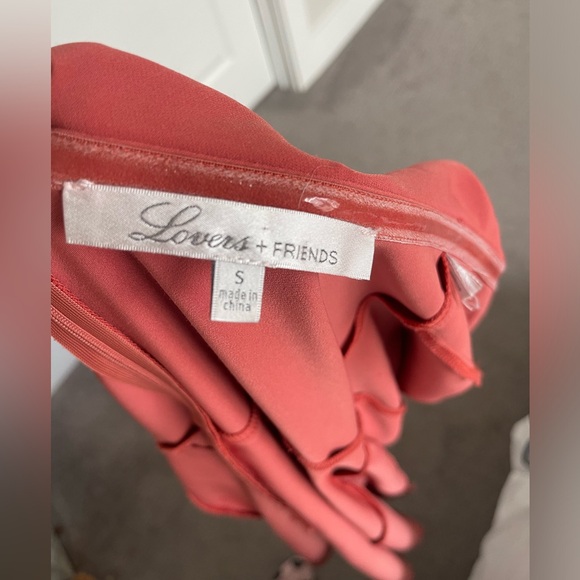 Lover and Friends Violet Midi Dress in Orange Size Small - Picture 6 of 6